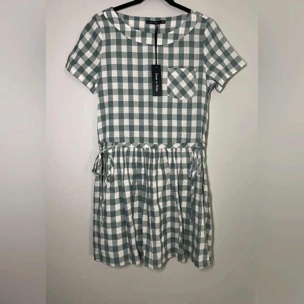 Doe & Rae- Gingham Shirt Dress